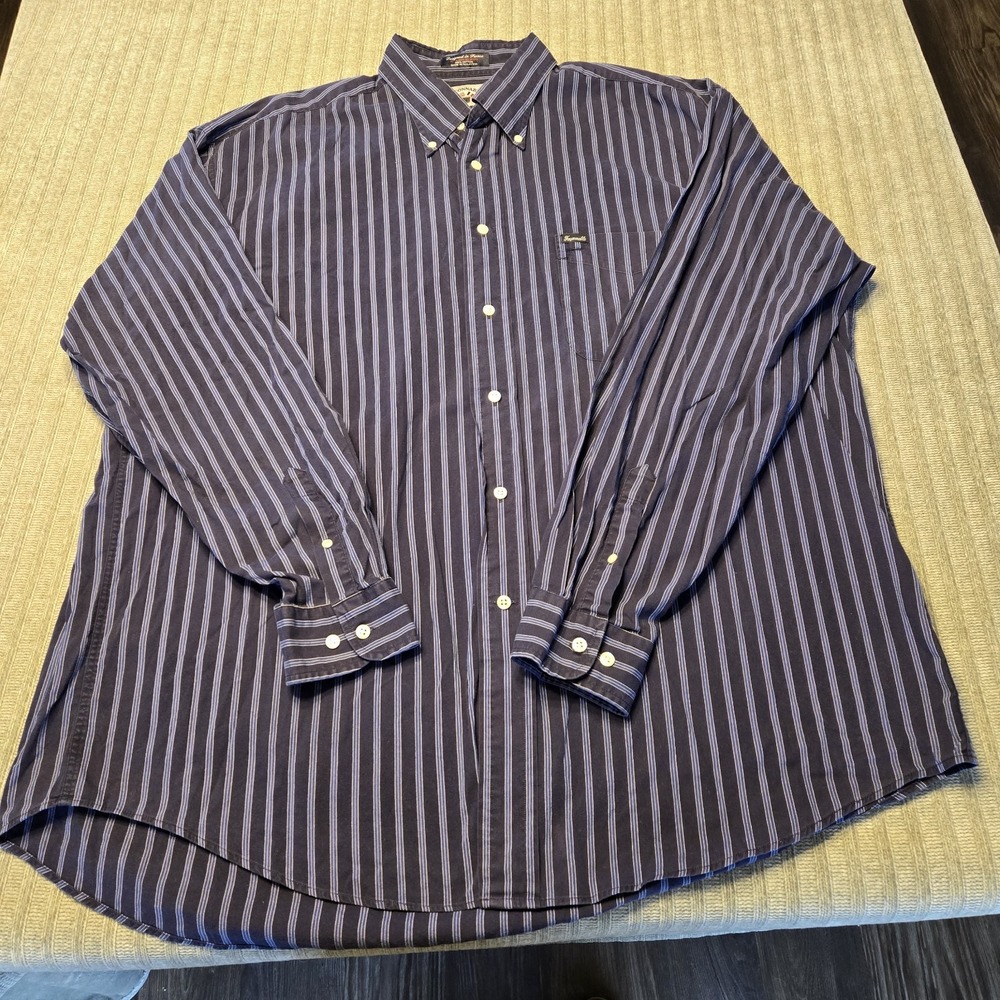 Faconnable Shirt XXLarge Stripe Long Sleeve Button Down Mens Designed In‎ France